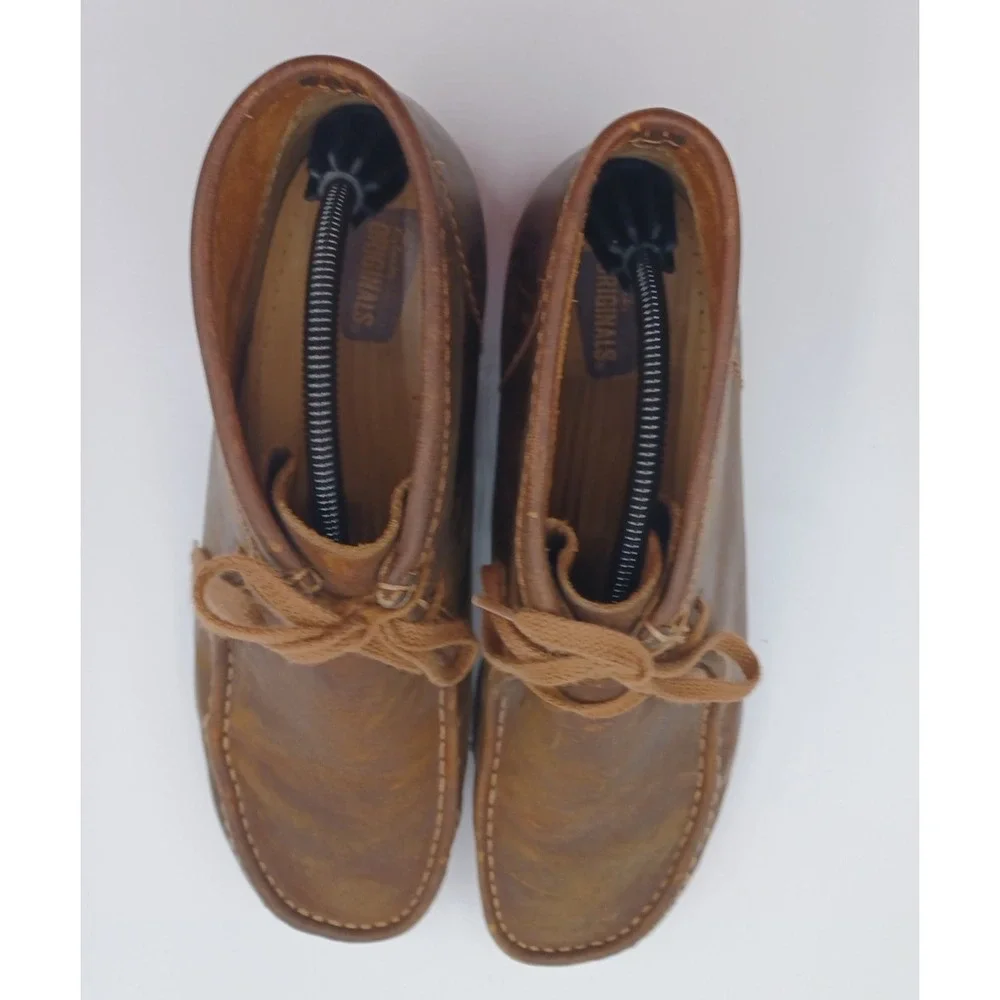 Clarks Collection Men's Wallabee Ankle‎ Boots Size 11 Brown Leather Lace Up